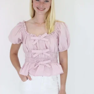 Elegance Peplum Top - Purple