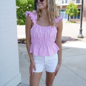 Sunset Ruffle Top - Plum
