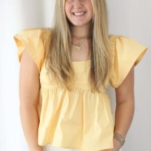 Ruffle Top - Yellow