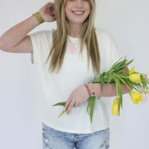 Short Sleeve Relaxed Tee - White