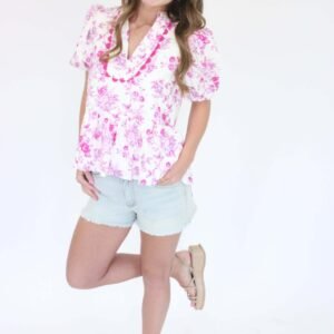 Southern Breeze Peplum Top - Purple