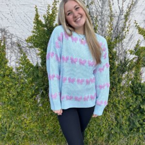 Bow Sweater - Blue